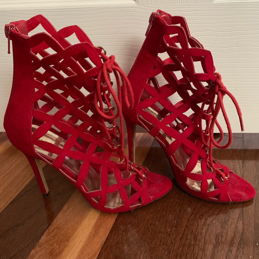 Strappy Red Heels